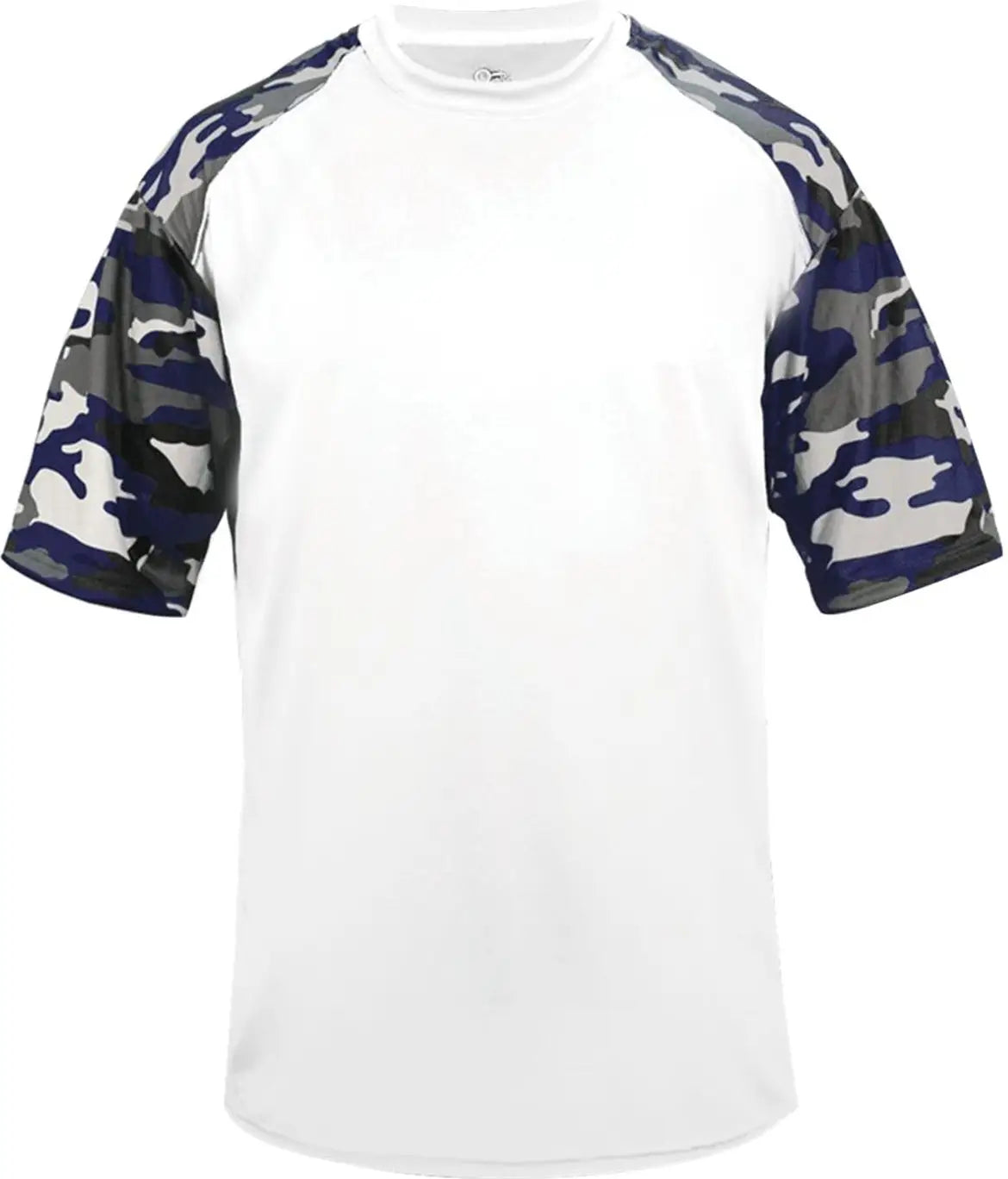 Badger Sport 4141 Camo Tee - White Navy - Adult Xs