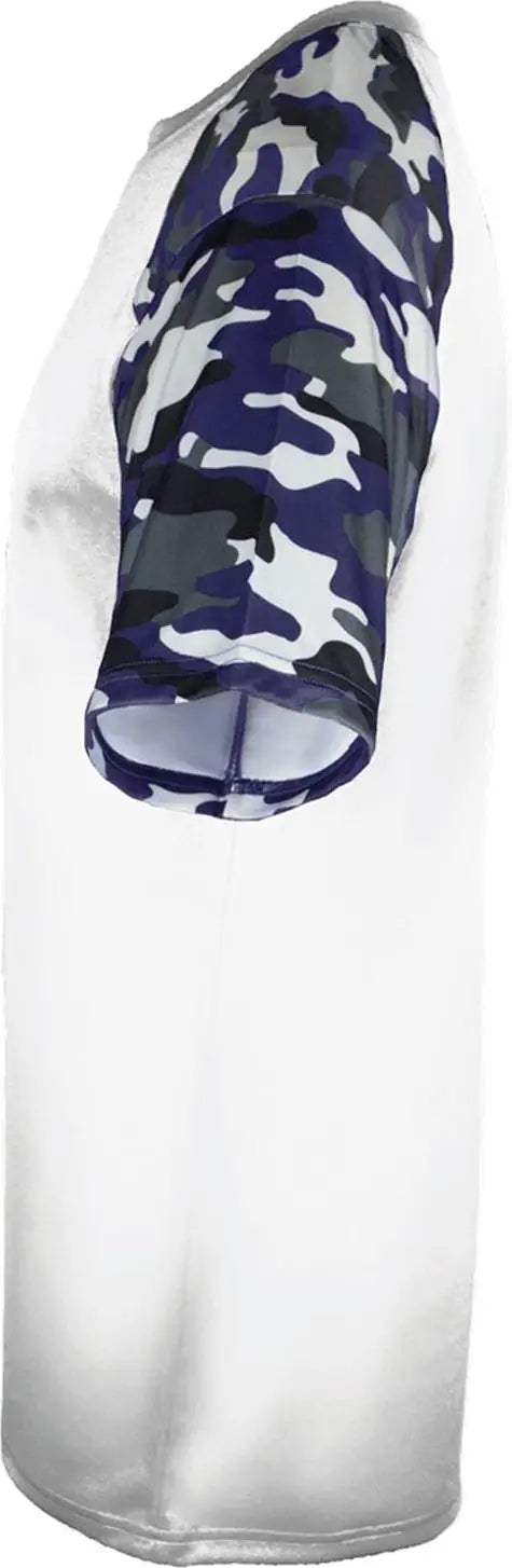 Badger Sport 4141 Camo Tee - White Navy