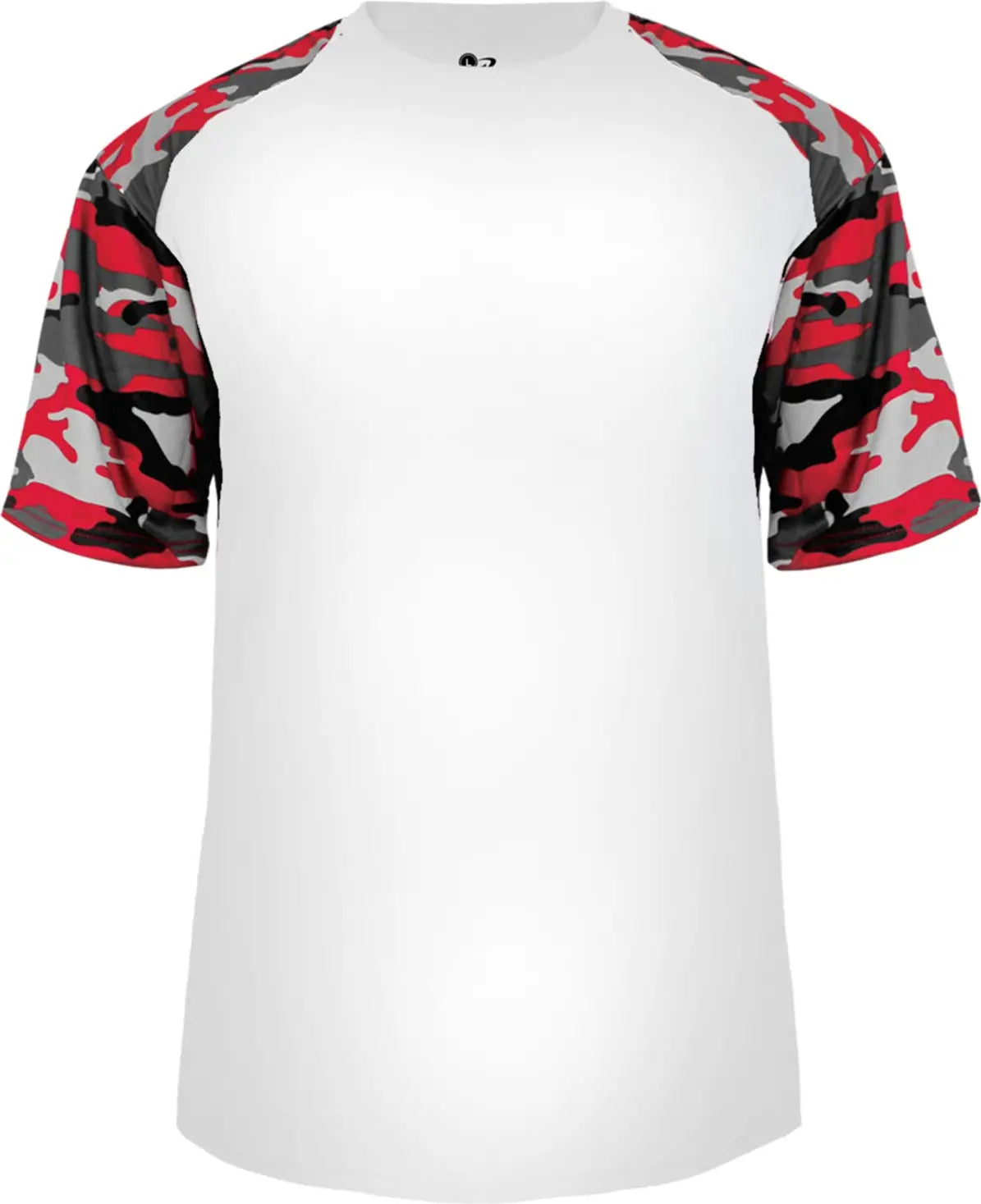 Badger Sport 4141 Camo Tee - White Red - Adult Xs