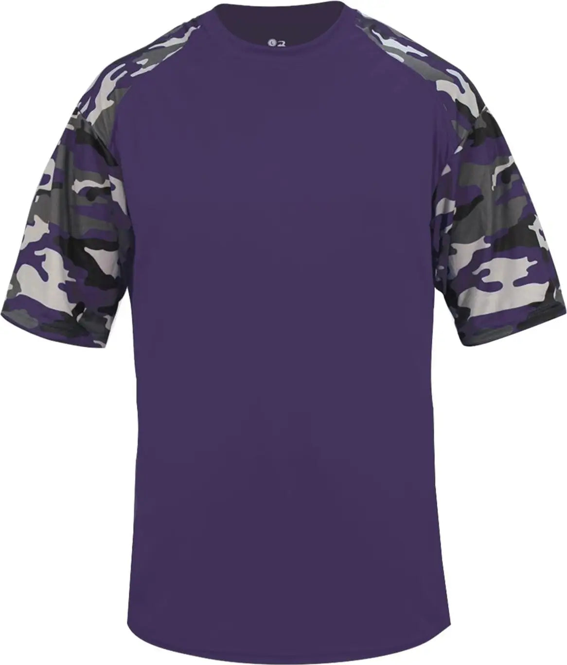 Badger Sport 414100 Camo Tee - Purple - Adult Xs