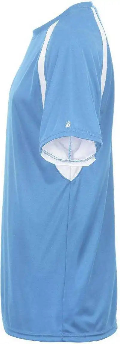 Badger Sport 4144 Adult Hook Tee - Columbia Blue White