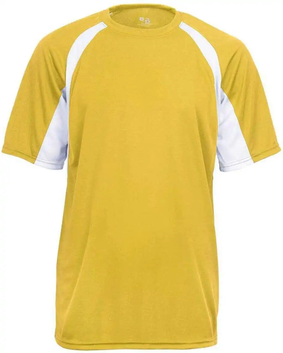 Badger Sport 4144 Adult Hook Tee - Gold White