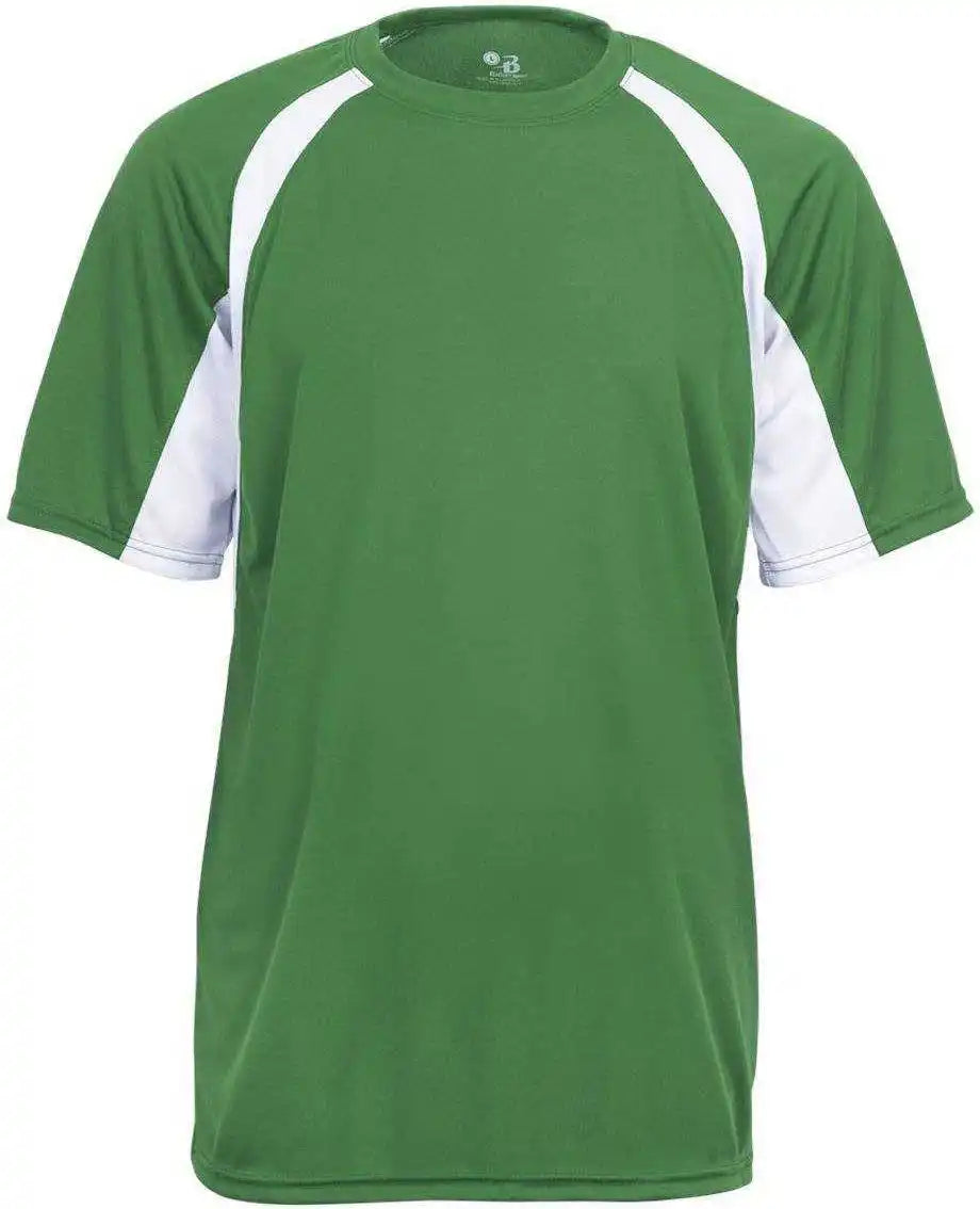 Badger Sport 4144 Adult Hook Tee - Kelly White