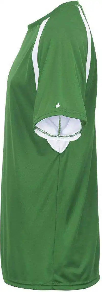 Badger Sport 4144 Adult Hook Tee - Kelly White