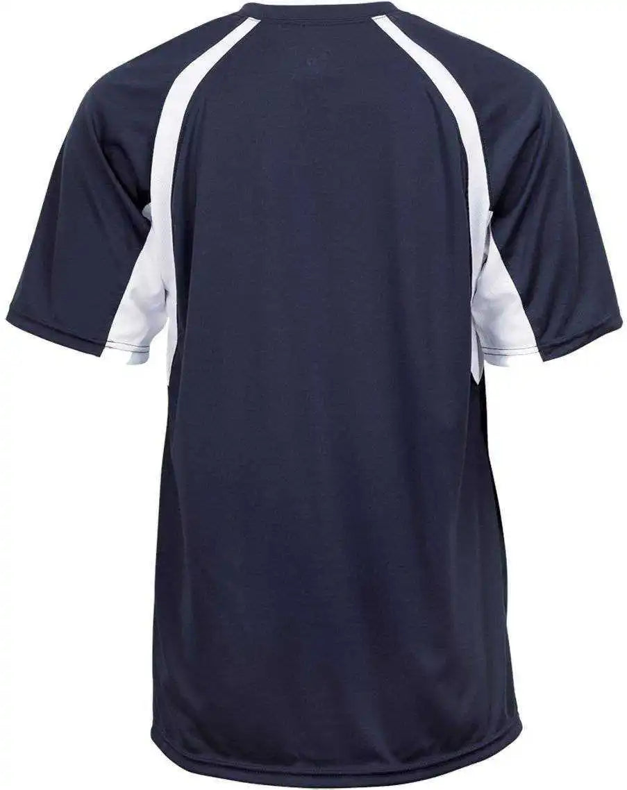 Badger Sport 4144 Adult Hook Tee - Navy White