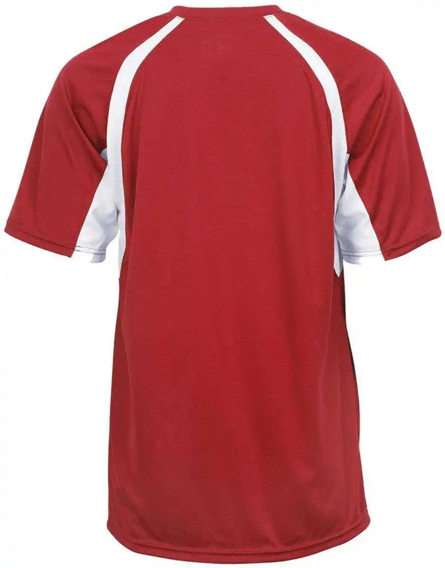 Badger Sport 4144 Adult Hook Tee Red White
