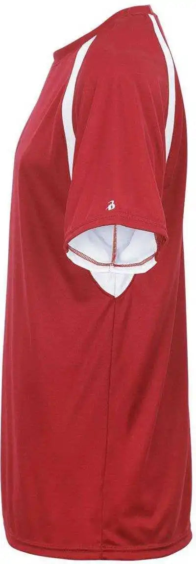 Badger Sport 4144 Adult Hook Tee Red White