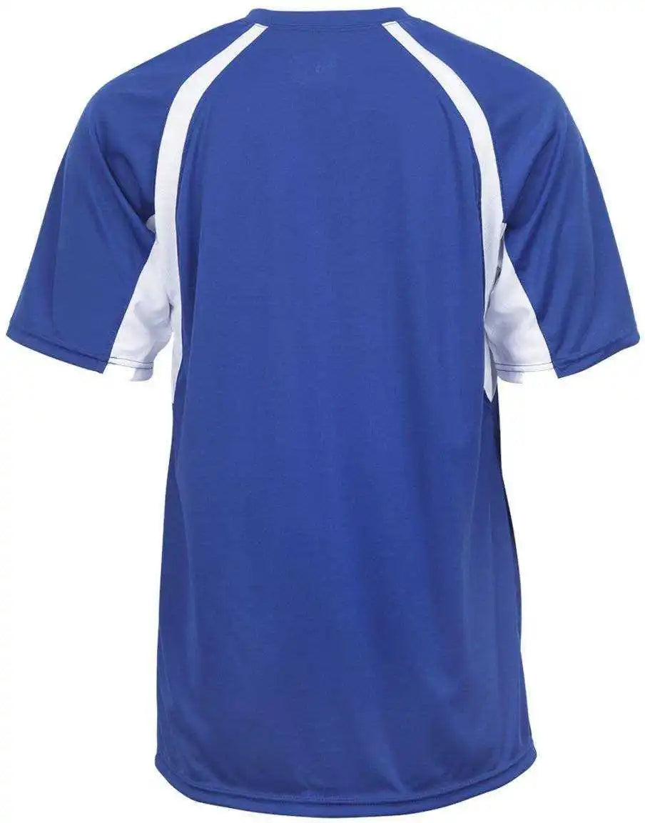 Badger Sport 4144 Adult Hook Tee Royal White