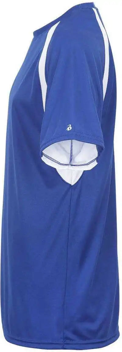 Badger Sport 4144 Adult Hook Tee Royal White