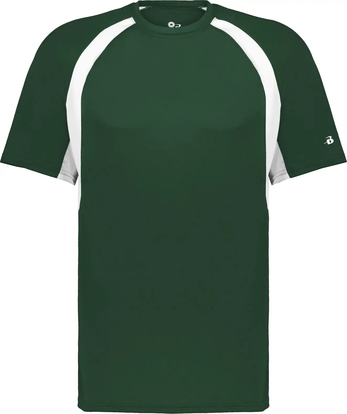 Badger Sport 4144 Hook Tee - Forest White - Adult s