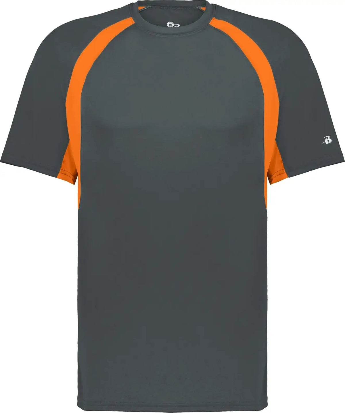 Badger Sport 4144 Hook Tee - Graphite Safety Orange