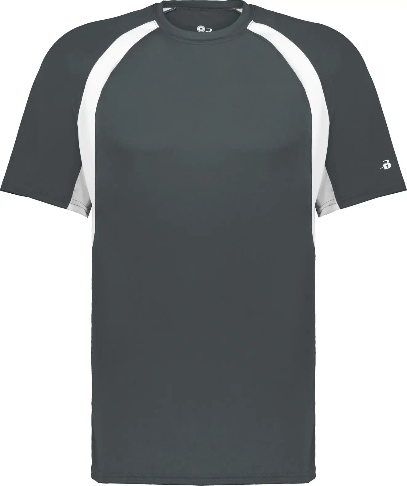 Badger Sport 4144 Hook Tee - Graphite White - Adult s