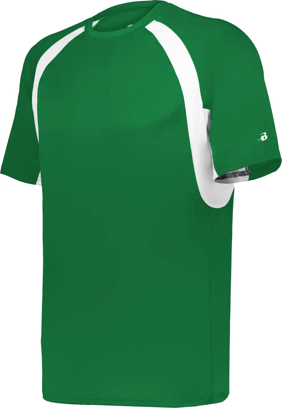 Badger Sport 4144 Hook Tee - Kelly White - Adult s