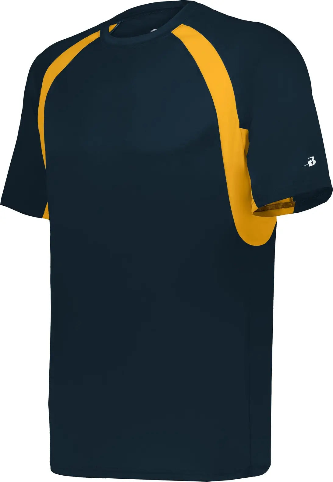 Badger Sport 4144 Hook Tee - Navy Gold - Adult s