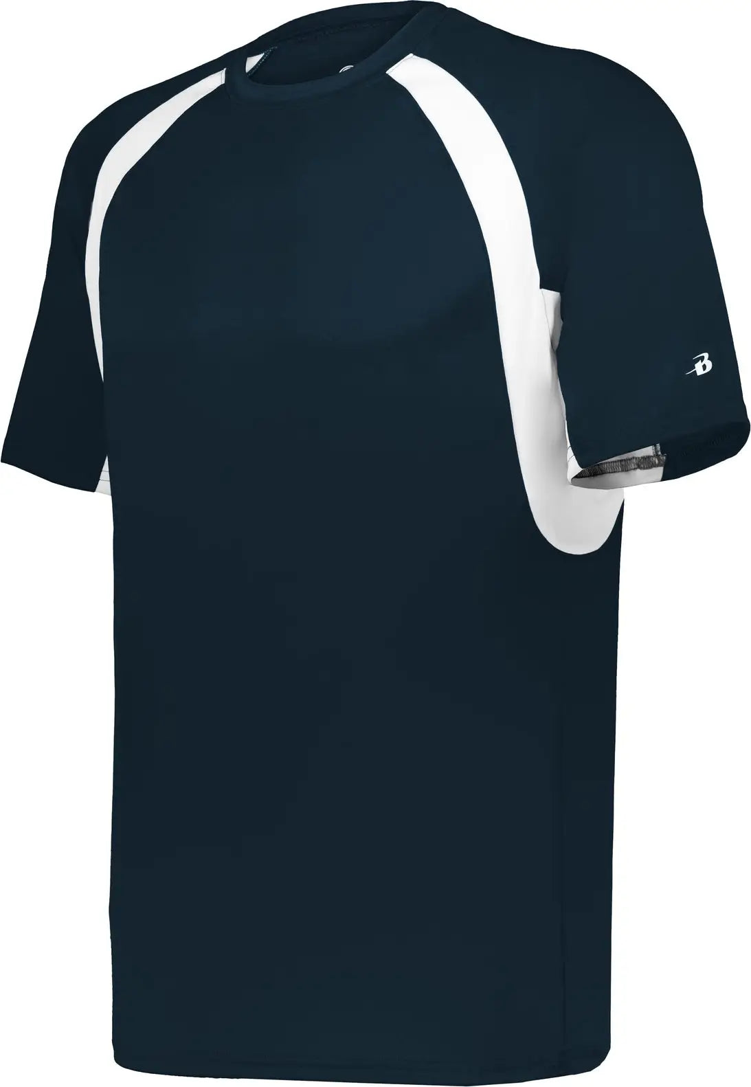 Badger Sport 4144 Hook Tee - Navy White - Adult s