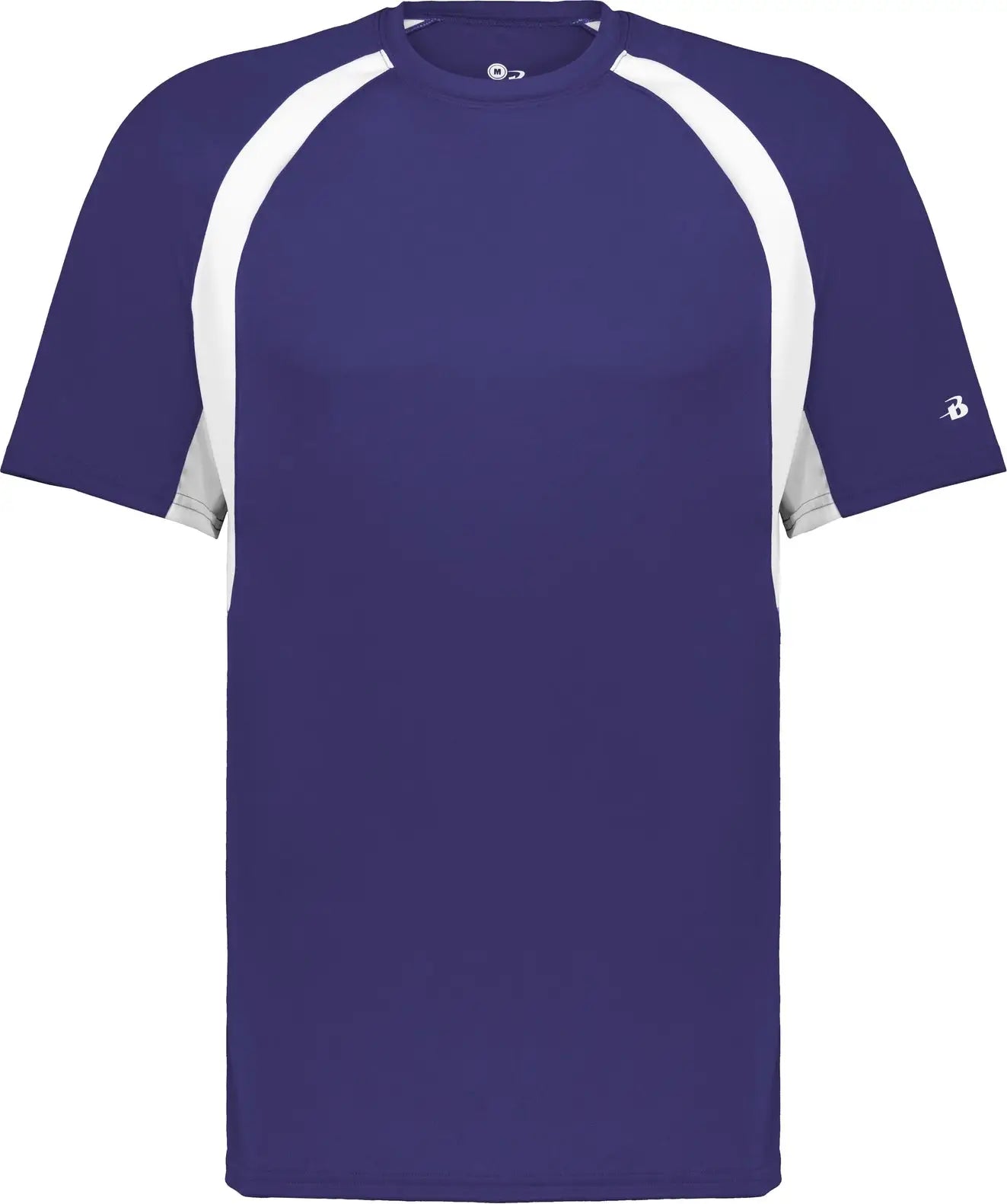 Badger Sport 4144 Hook Tee - Purple White - Adult s