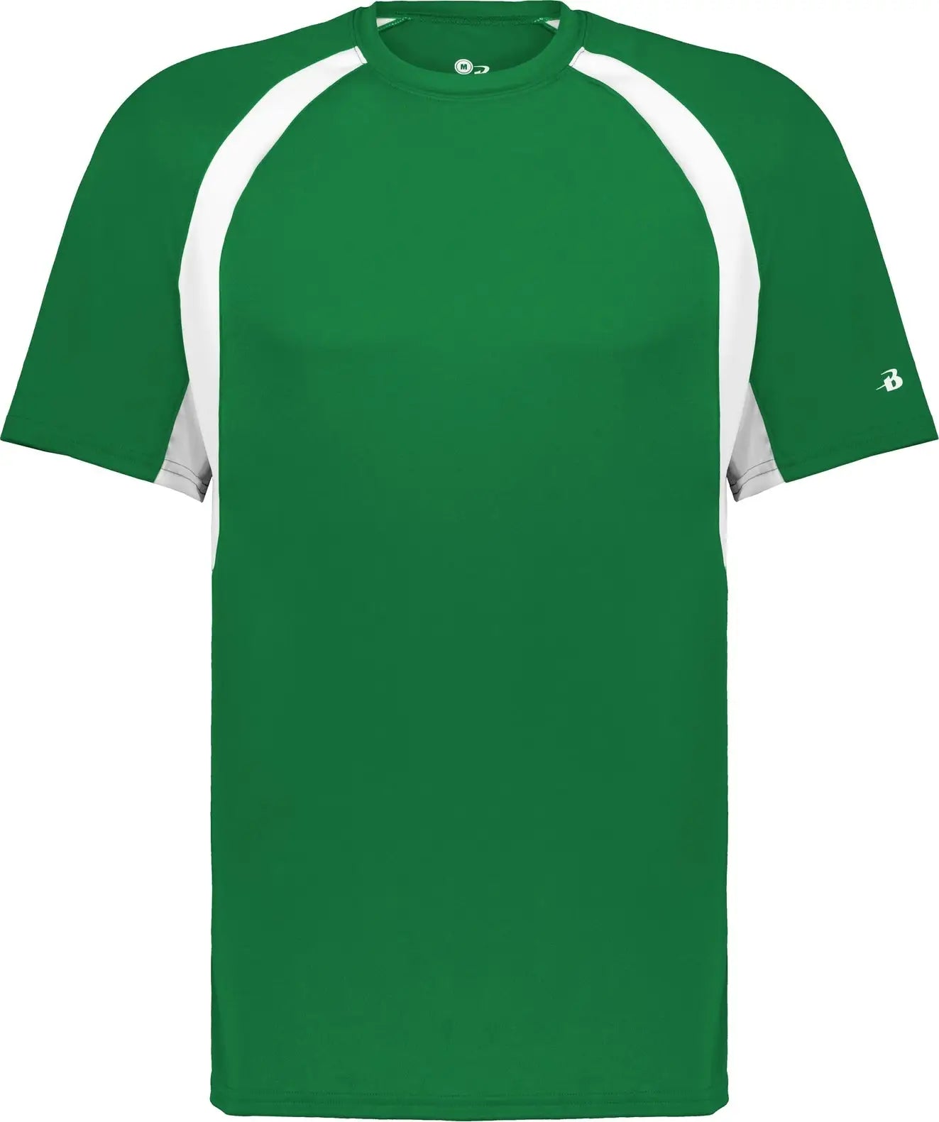 Badger Sport 414400 Hook Tee - Kelly White - Adult s