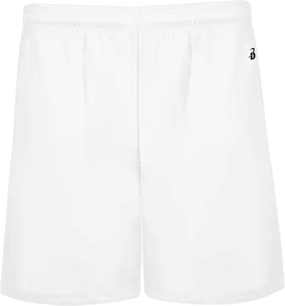Badger Sport 414600 B-core Pocketed 5’’ Short - White