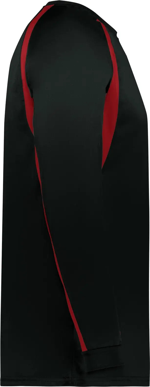 Badger Sport 4154 Hook L/s Tee - Black Red