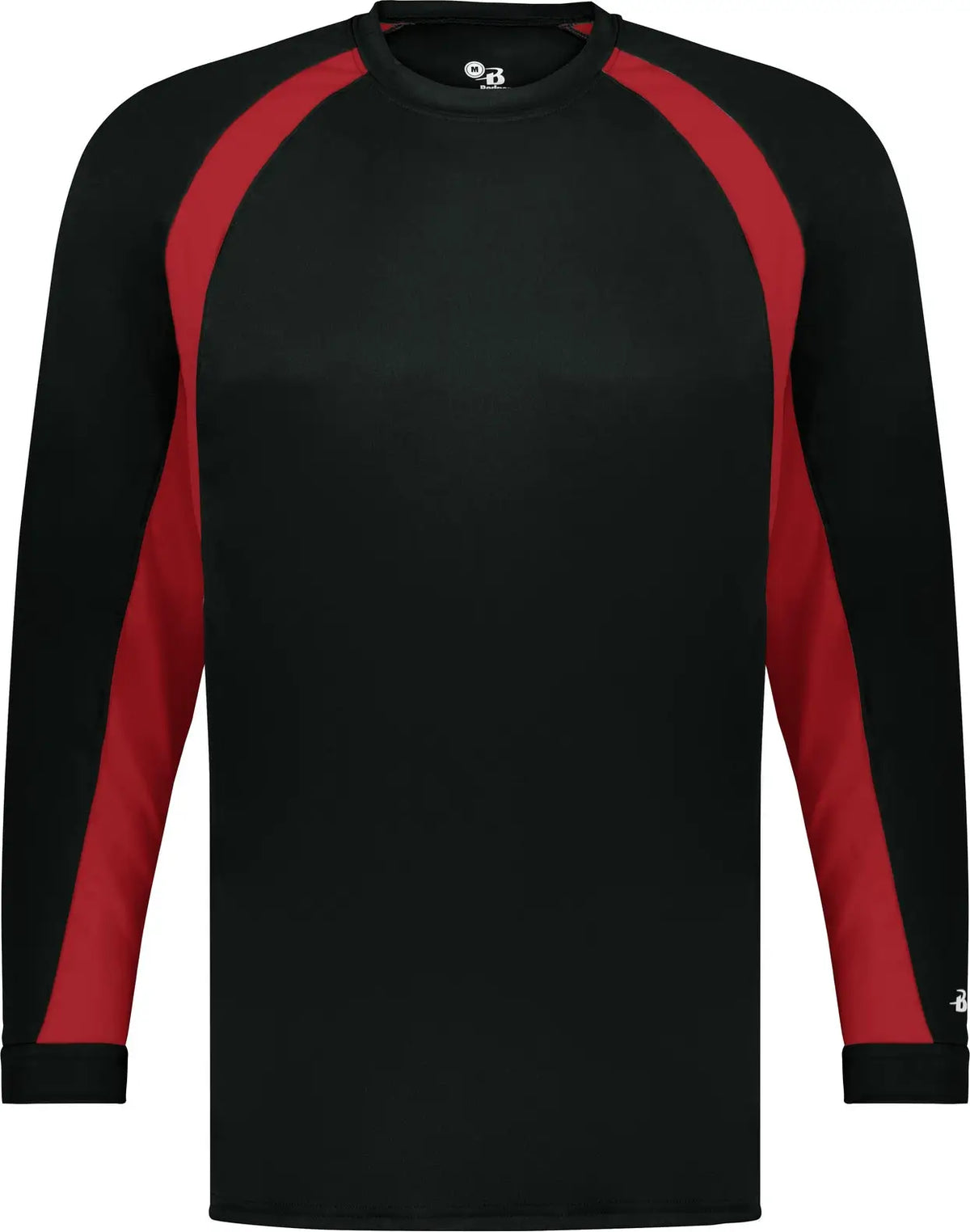 Badger Sport 4154 Hook L/s Tee - Black Red