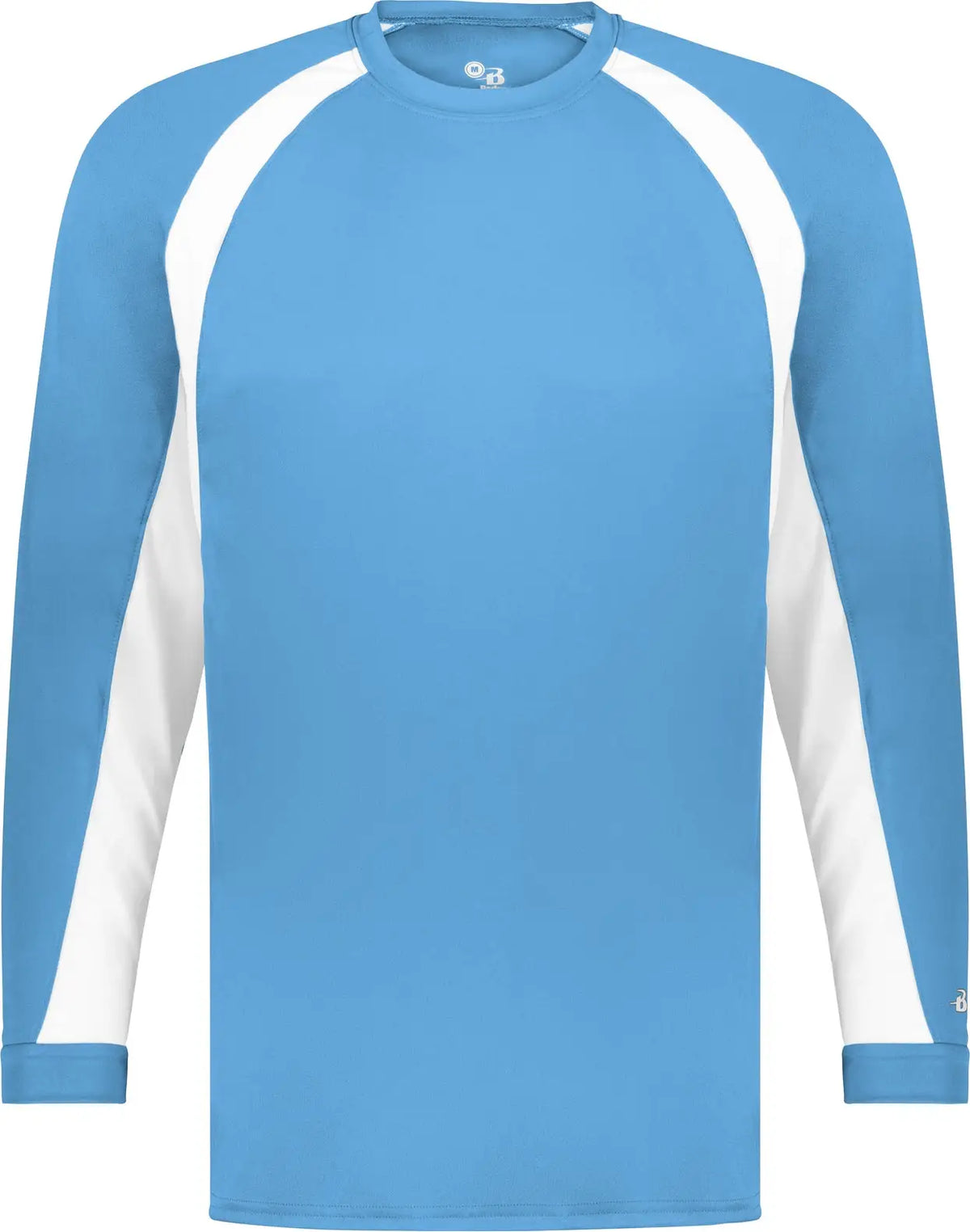 Badger Sport 4154 Hook L/s Tee - Columbia Blue White