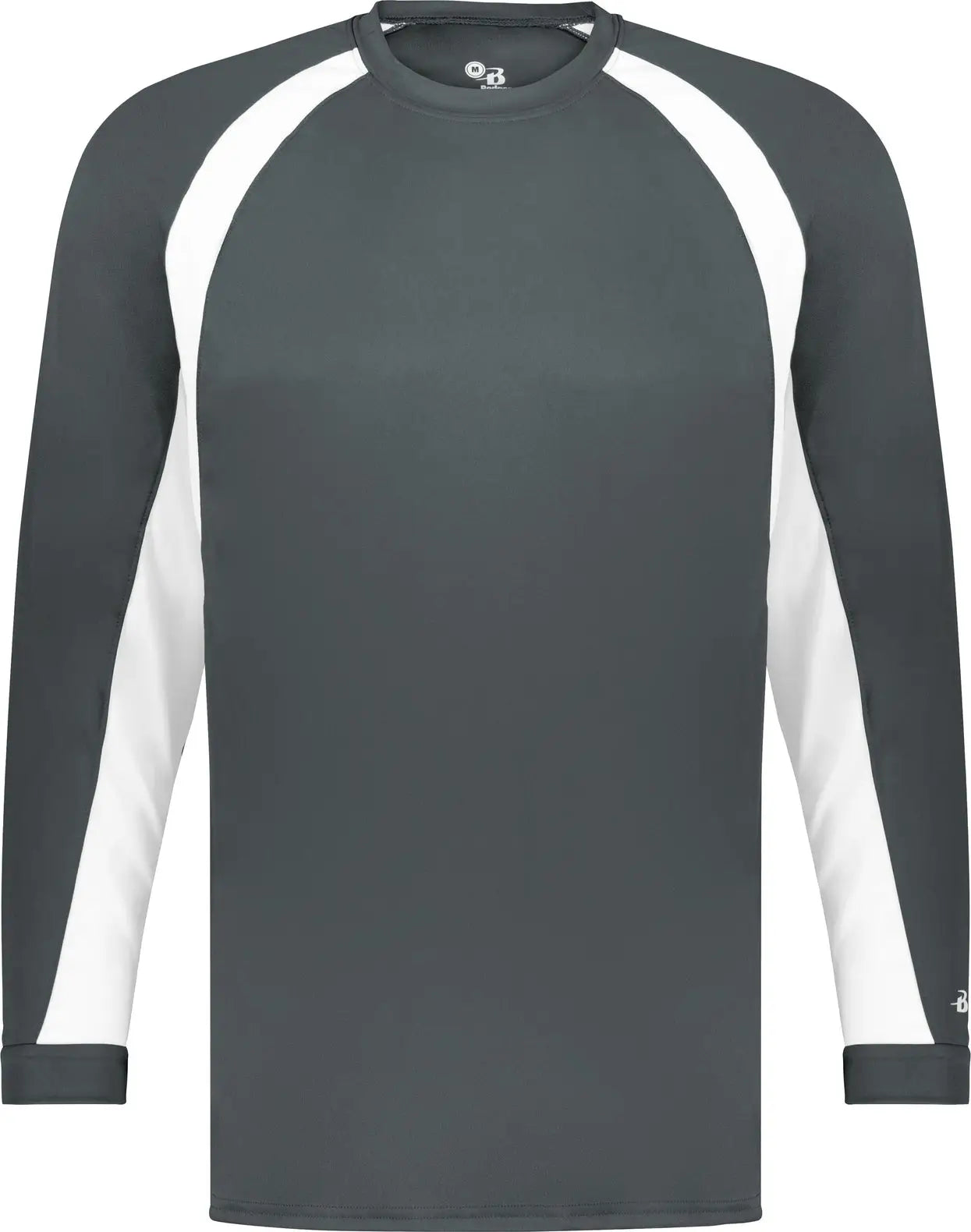Badger Sport 4154 Hook L/s Tee - Graphite White - Adult s
