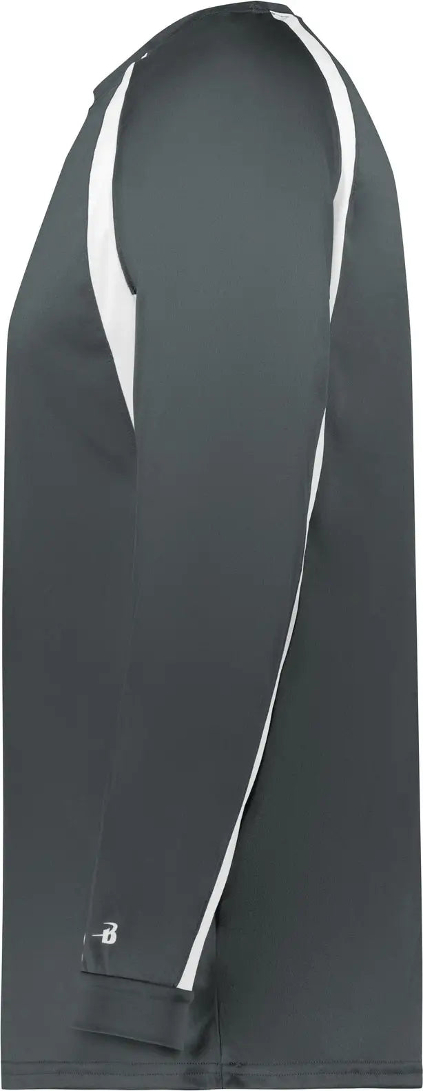 Badger Sport 4154 Hook L/s Tee - Graphite White