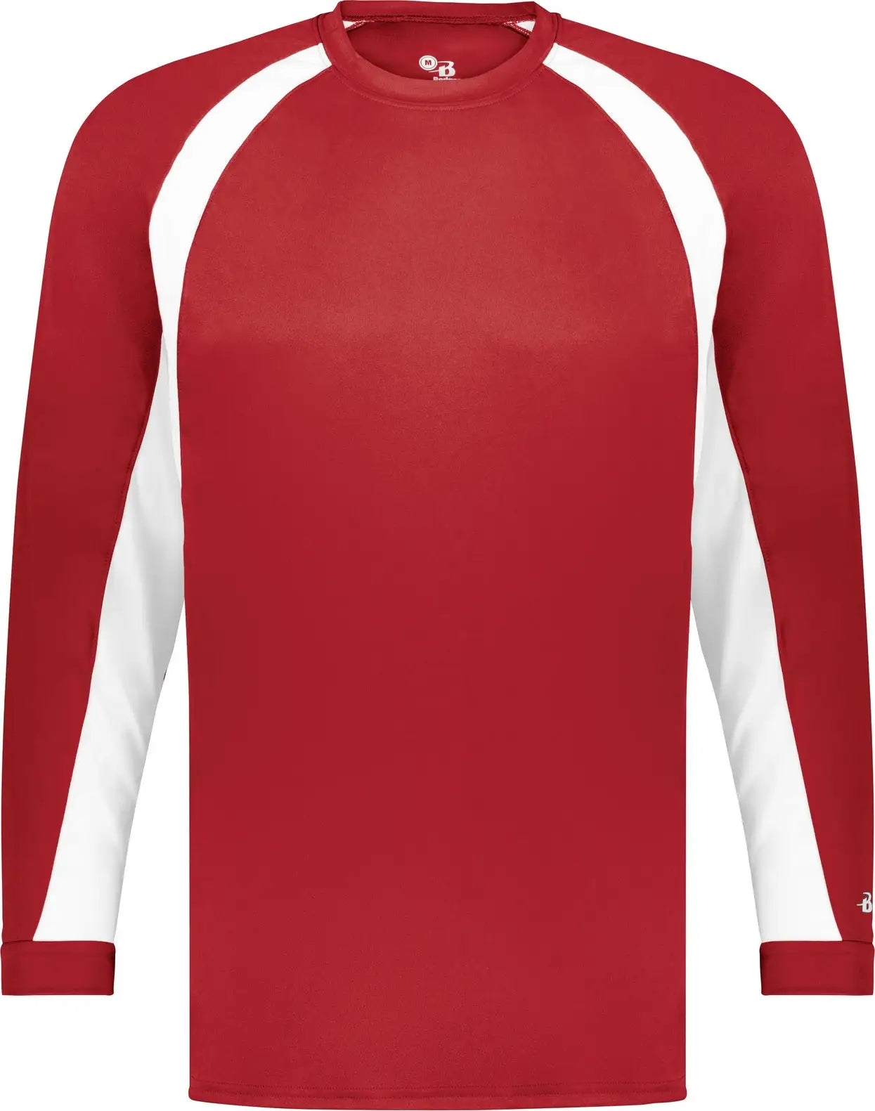 Badger Sport 4154 Hook L/s Tee - Red White - Adult s