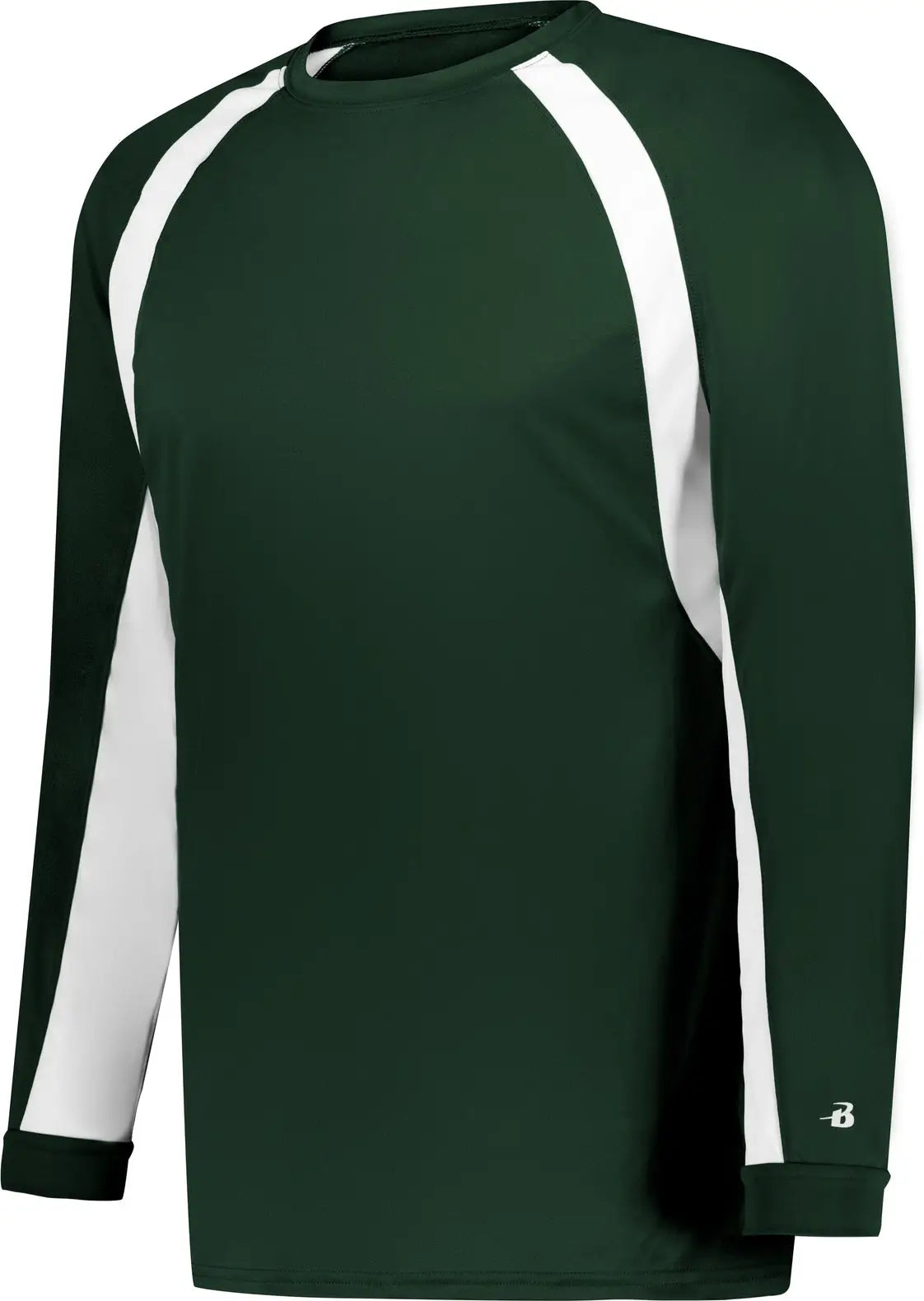 Badger Sport 415400 Hook L/s Tee - Forest White - Adult s