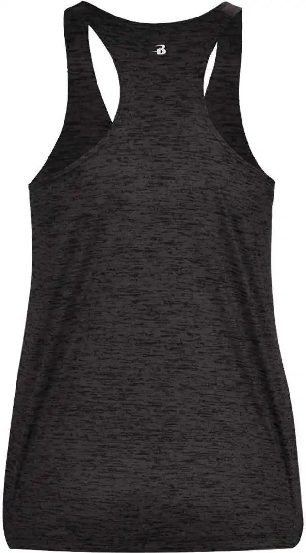 Badger Sport 4161 Ladies Tonal Blend Racerback Tank Black