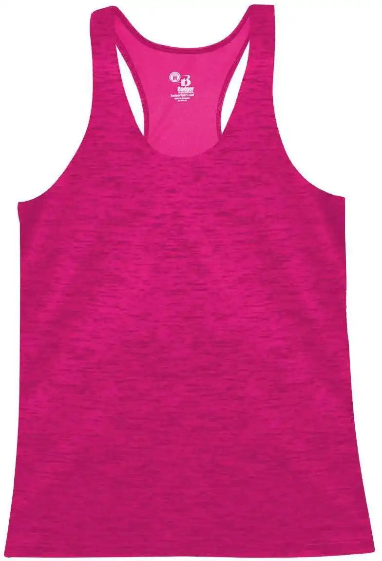 Badger Sport 4161 Tonal Blend Racerback Tank - Hot Pink