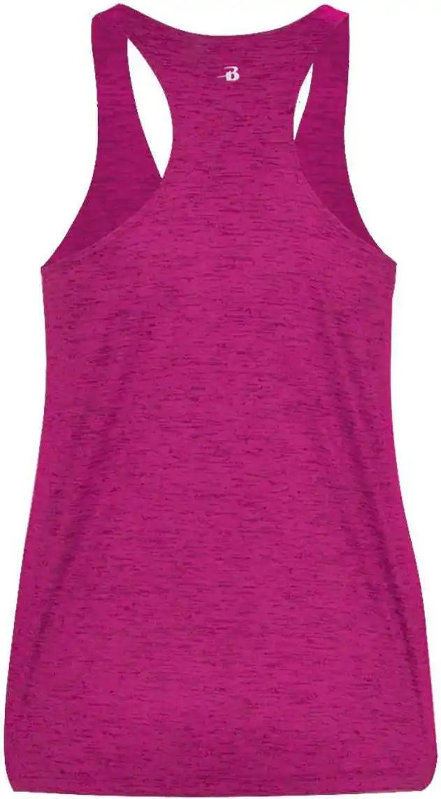 Badger Sport 4161 Tonal Blend Racerback Tank - Hot Pink
