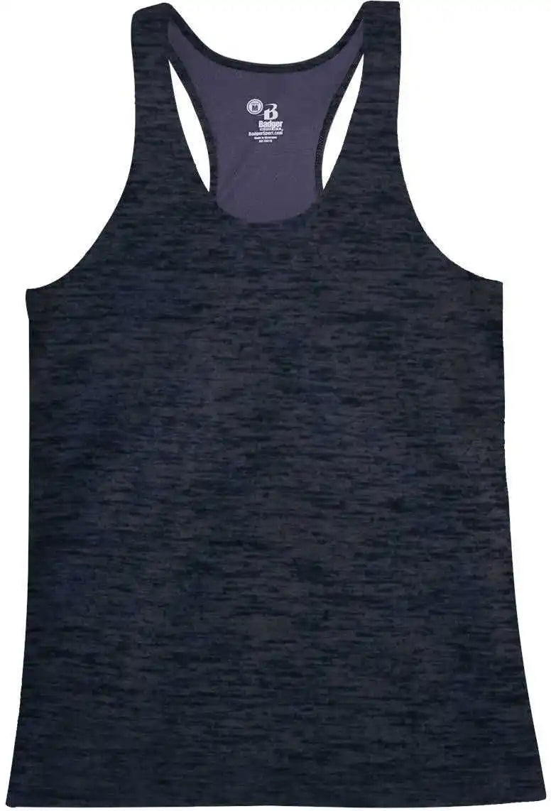 Badger Sport 4161 Tonal Blend Racerback Tank - Navy
