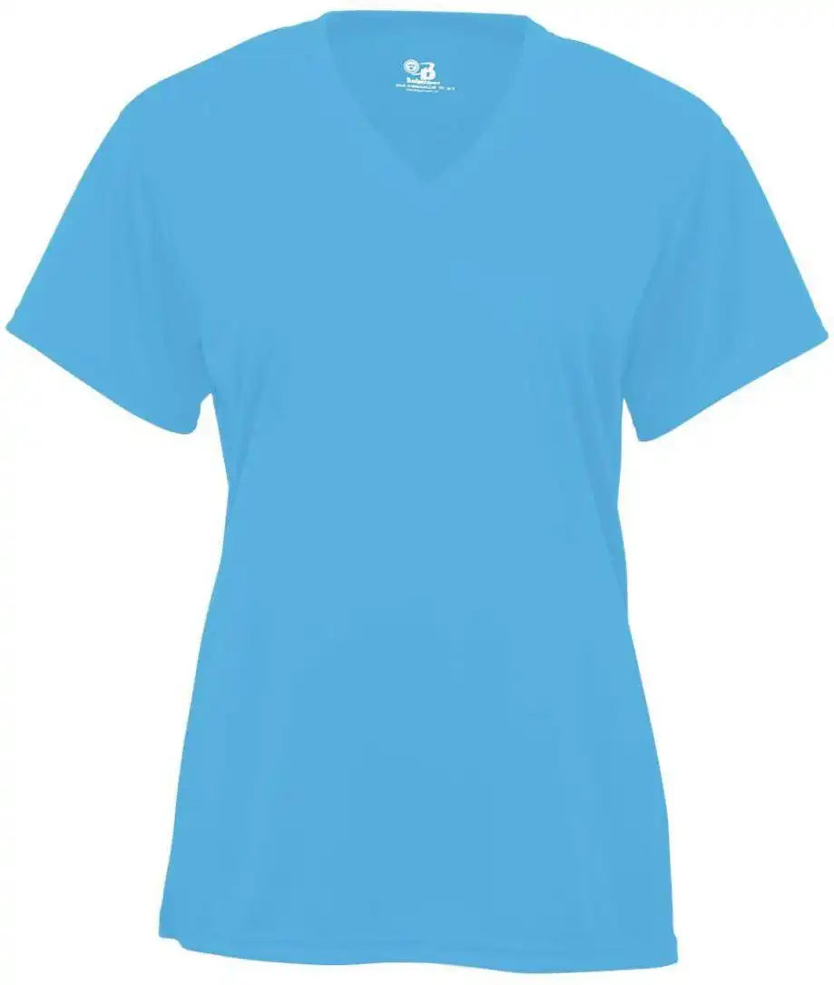 Badger Sport 4162 b Core Ladies S/s v Neck Tee Columbia Blue