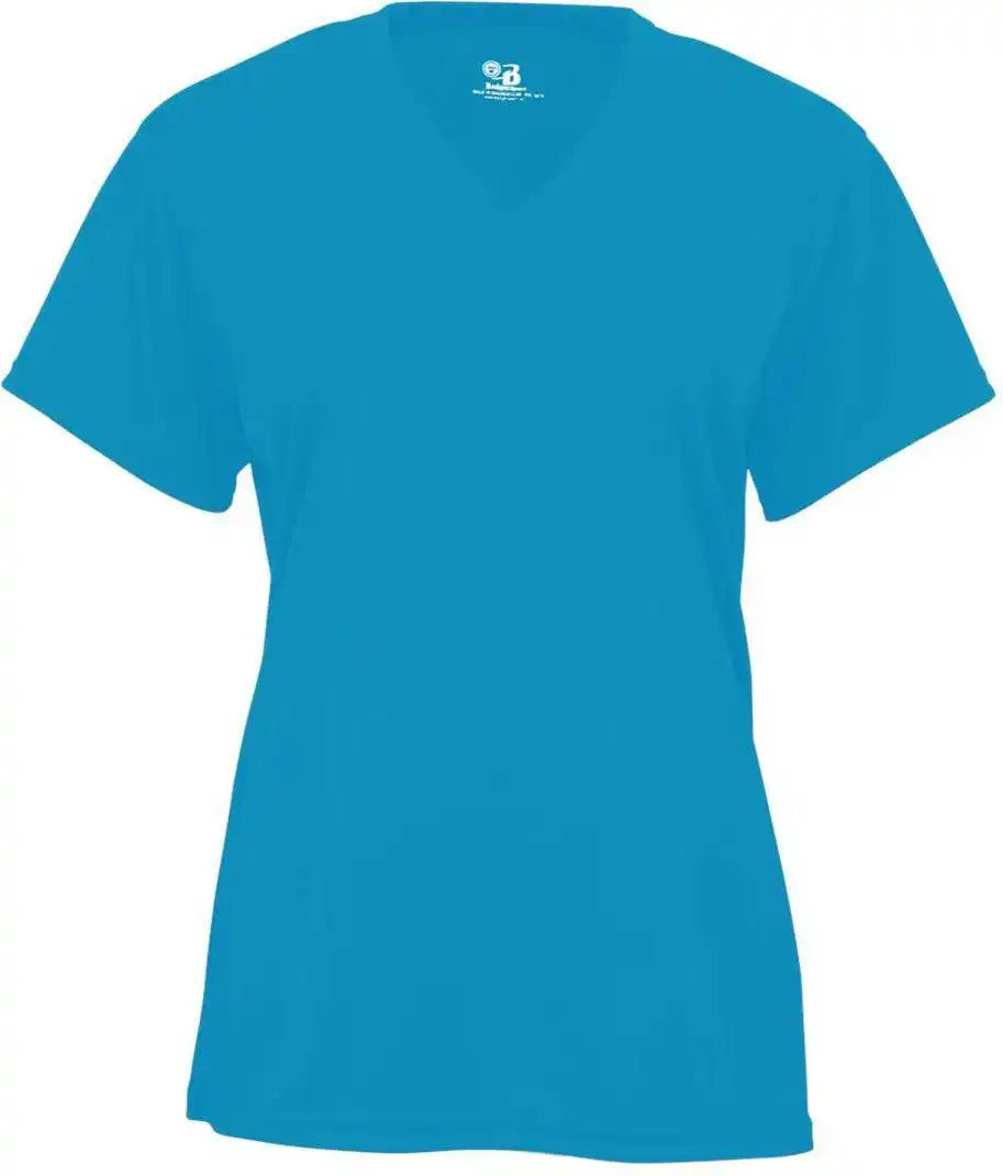 Badger Sport 4162 b Core Ladies S/s v Neck Tee Electric Blue