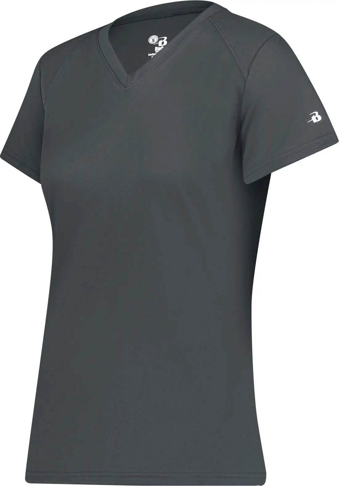 Badger Sport 4162 B-core Ladies S/s V-neck Tee - Graphite