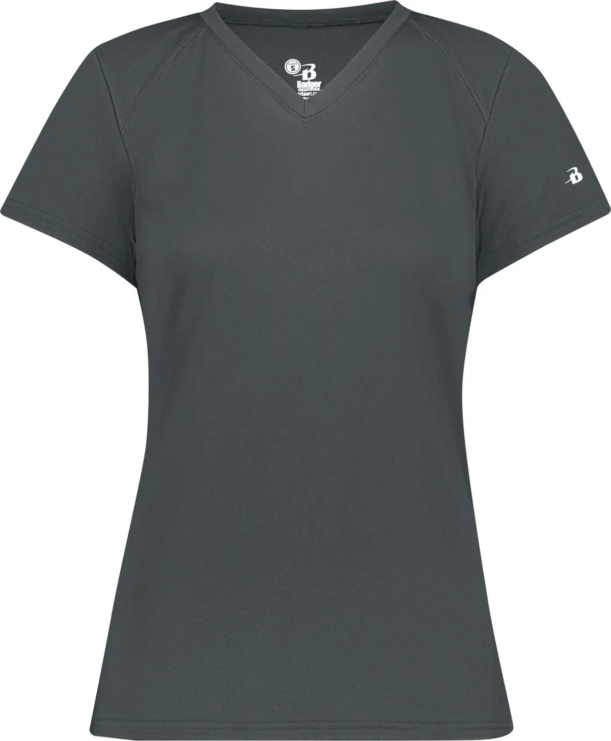 Badger Sport 4162 B-core Ladies S/s V-neck Tee - Graphite