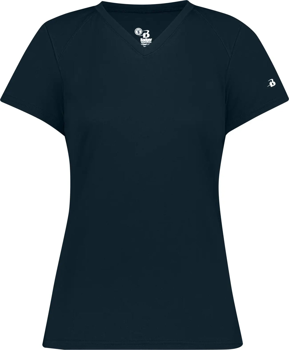 Badger Sport 4162 B-core Ladies S/s V-neck Tee - Navy