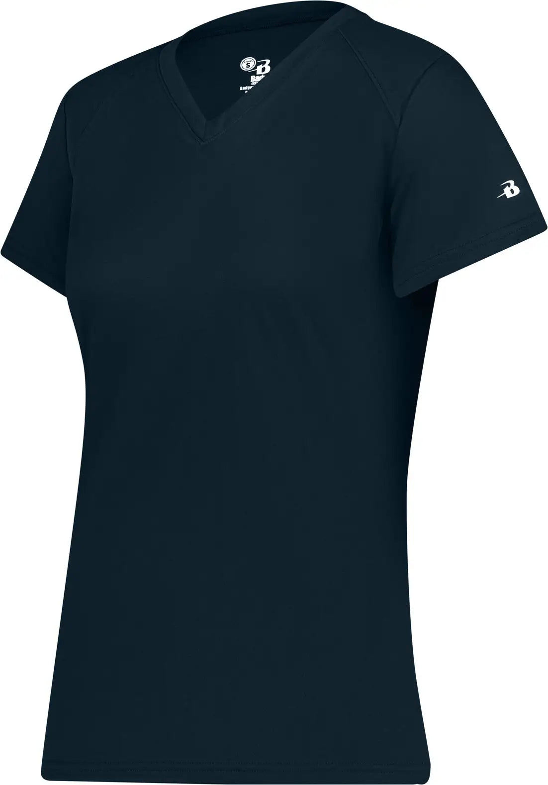 Badger Sport 4162 B-core Ladies S/s V-neck Tee - Navy - Xs