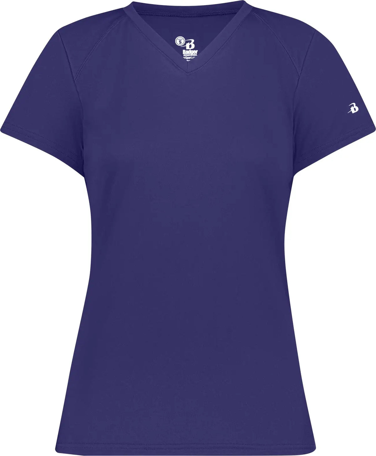 Badger Sport 4162 B-core Ladies S/s V-neck Tee - Purple