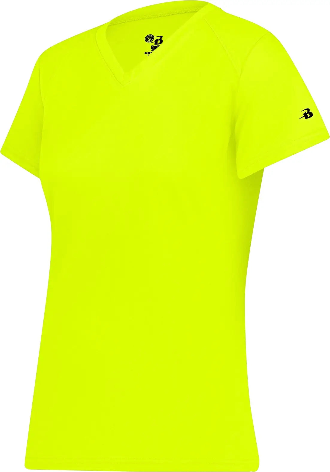 Badger Sport 4162 B-core Ladies S/s V-neck Tee - Safety Yellow - Xs