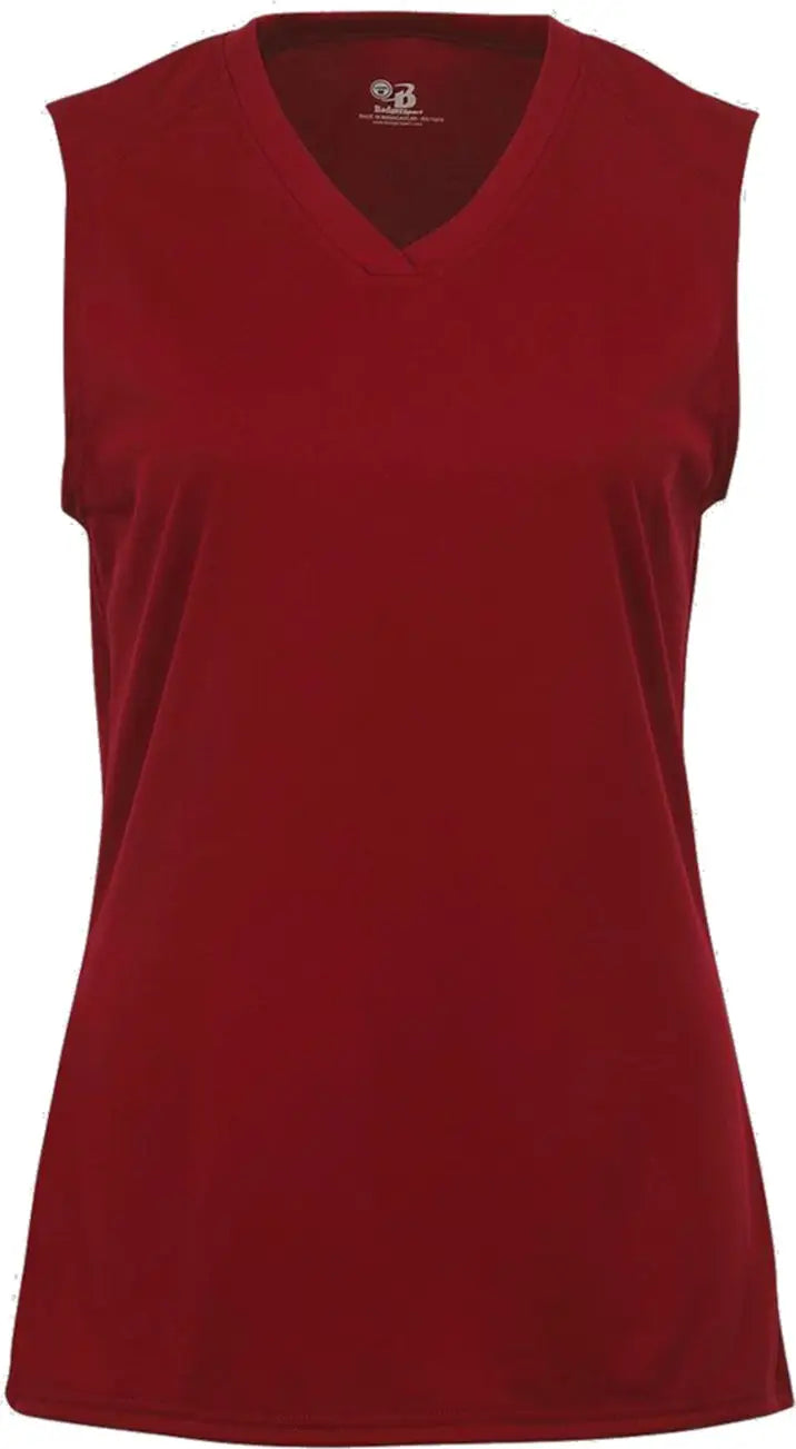 Badger Sport 4163 Ladies B-core Sleeveless Tank - Cardinal - Xs