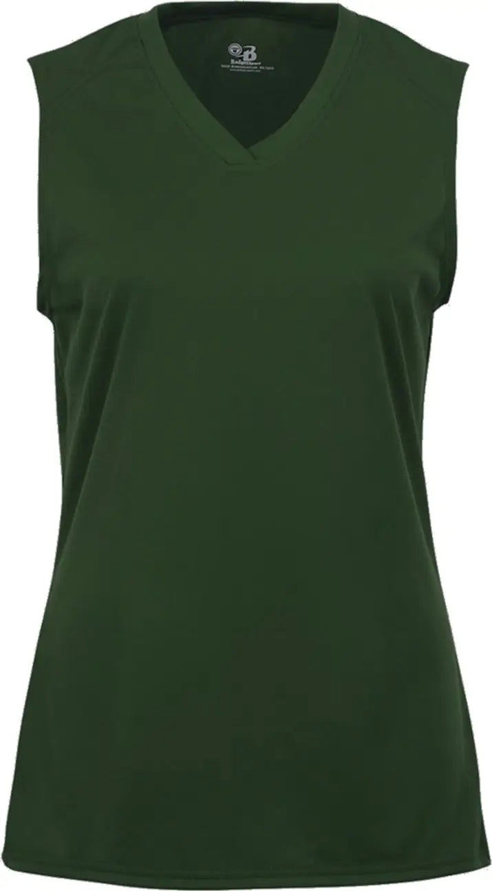 Badger Sport 4163 Ladies B-core Sleeveless Tank - Forest - Xs