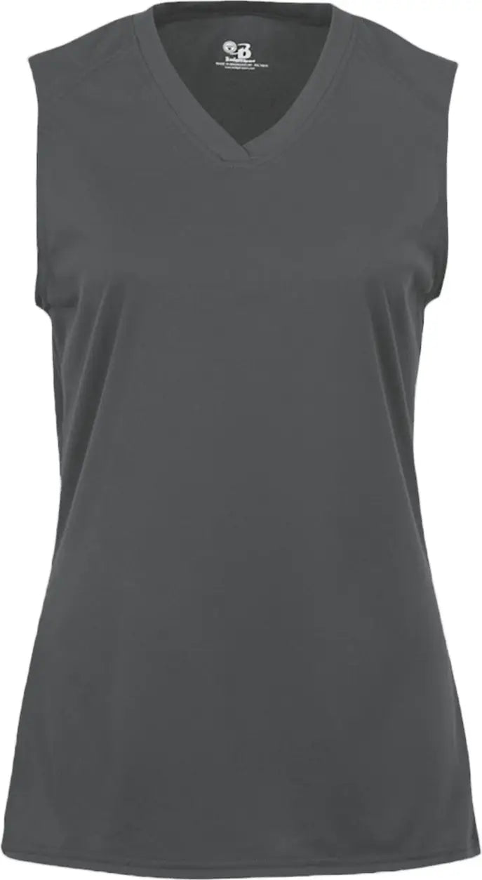 Badger Sport 4163 Ladies B-core Sleeveless Tank - Graphite - Xs