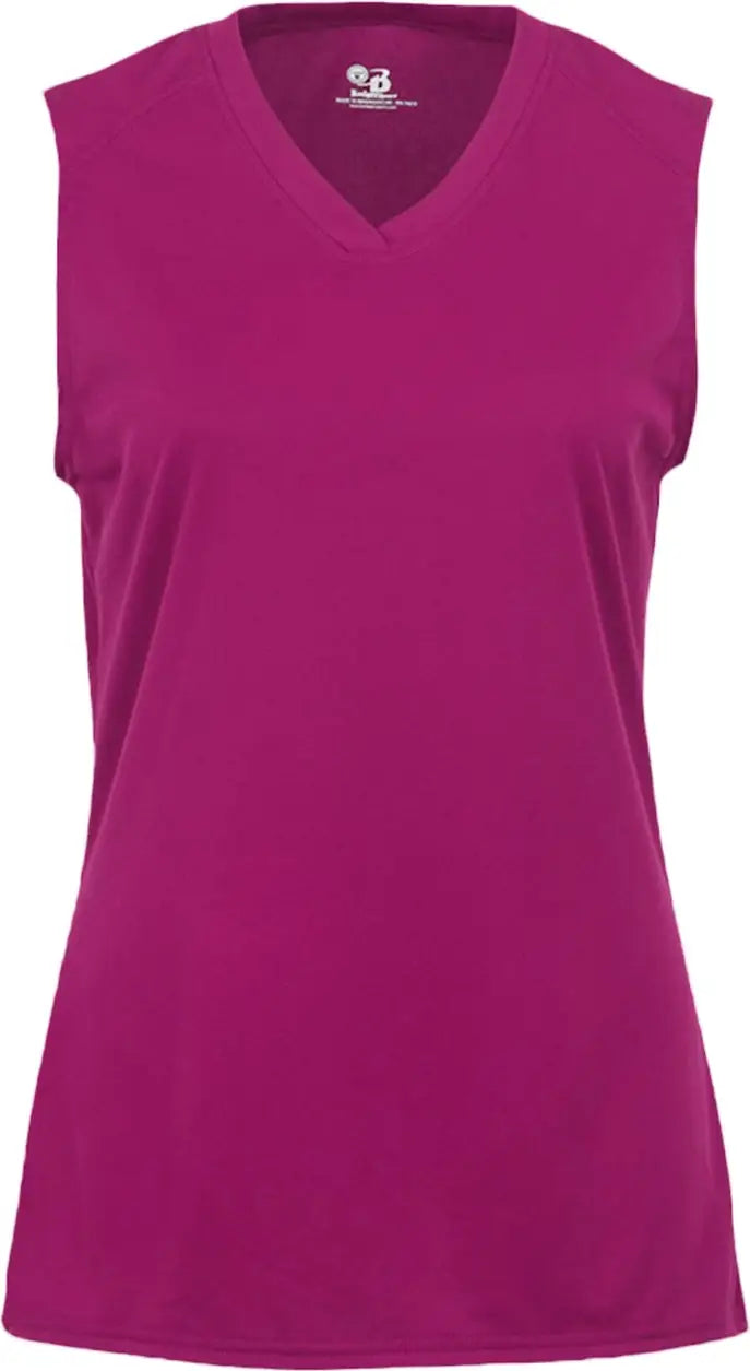 Badger Sport 4163 Ladies B-core Sleeveless Tank - Hot Pink
