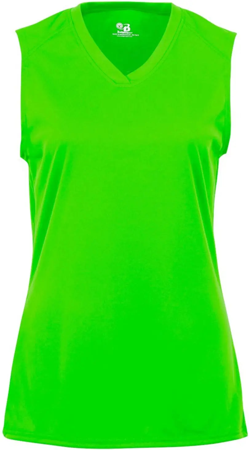 Badger Sport 4163 Ladies B-core Sleeveless Tank - Lime - Xs