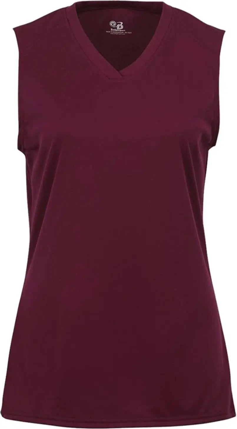 Badger Sport 4163 Ladies B-core Sleeveless Tank - Maroon