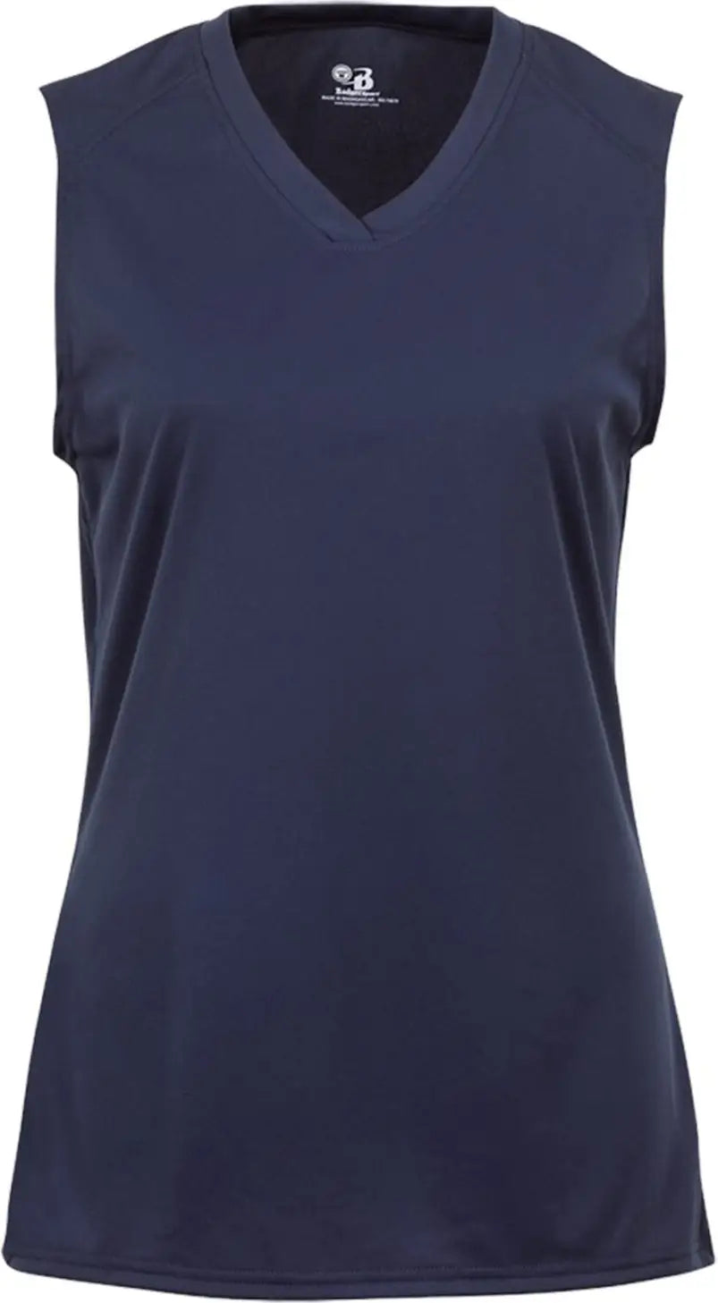 Badger Sport 4163 Ladies B-core Sleeveless Tank - Navy - Xs