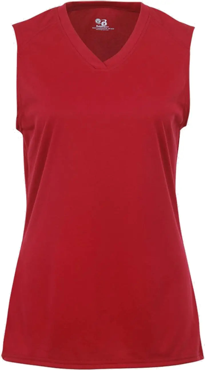 Badger Sport 4163 Ladies B-core Sleeveless Tank - Red