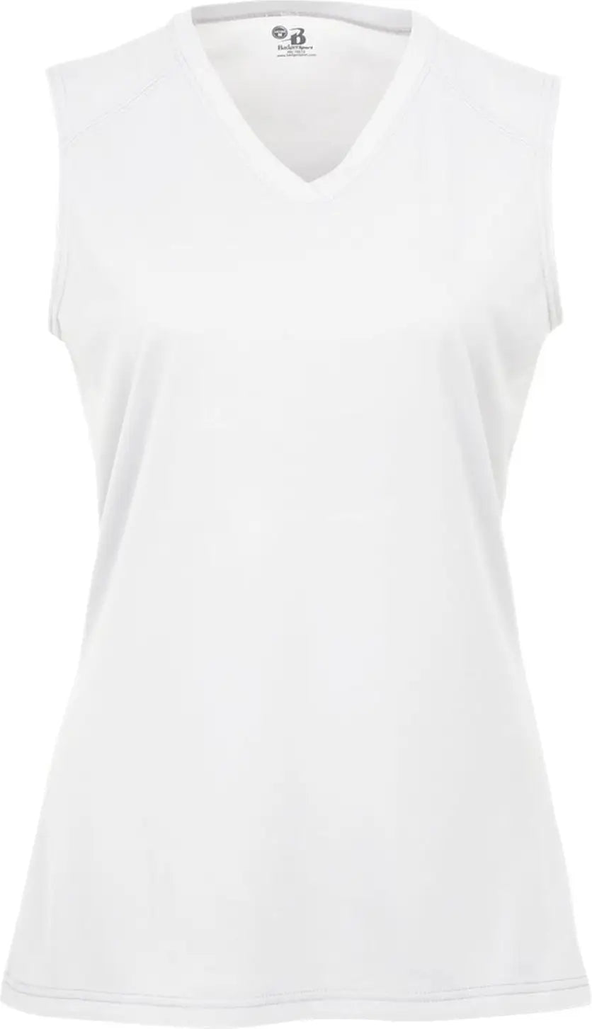 Badger Sport 4163 Ladies B-core Sleeveless Tank - White - Xs